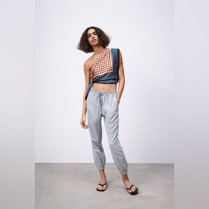 ZARA Light Blue Utility Jogger Pants – Size S